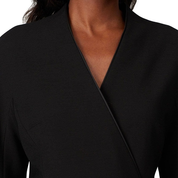 MM Lafleur The Pamela V-Neck Tuxedo Black Pencil Dress Women Size 8 - Picture 3 of 15